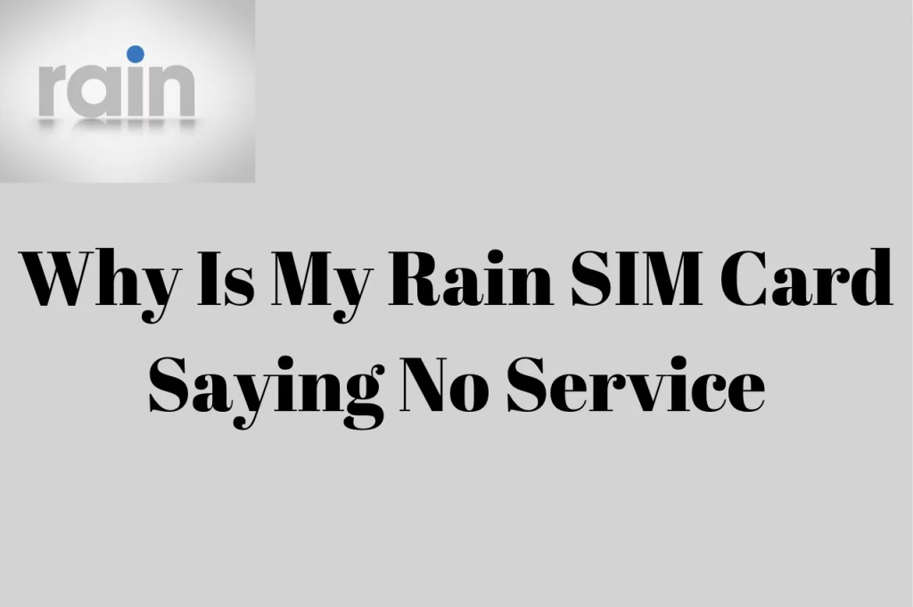 Why Is My Rain SIM Card Saying No Service
