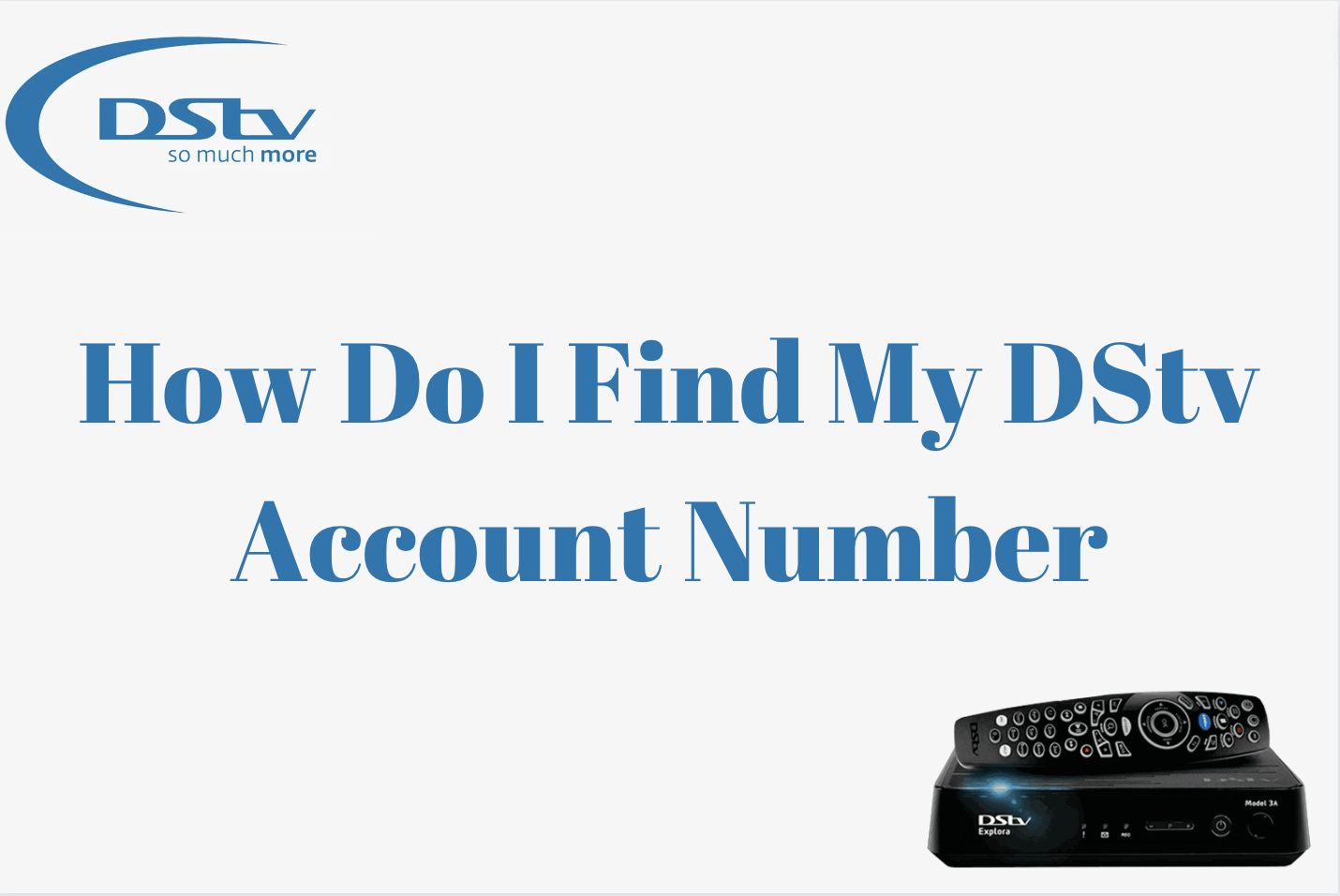 find my dstv account number online