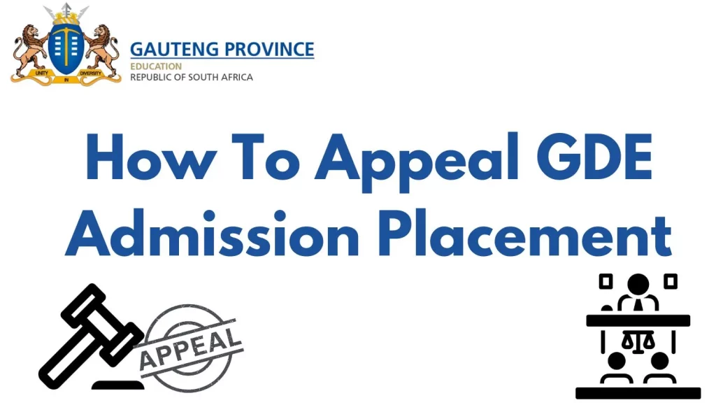 How To Appeal GDE Admissions Placement